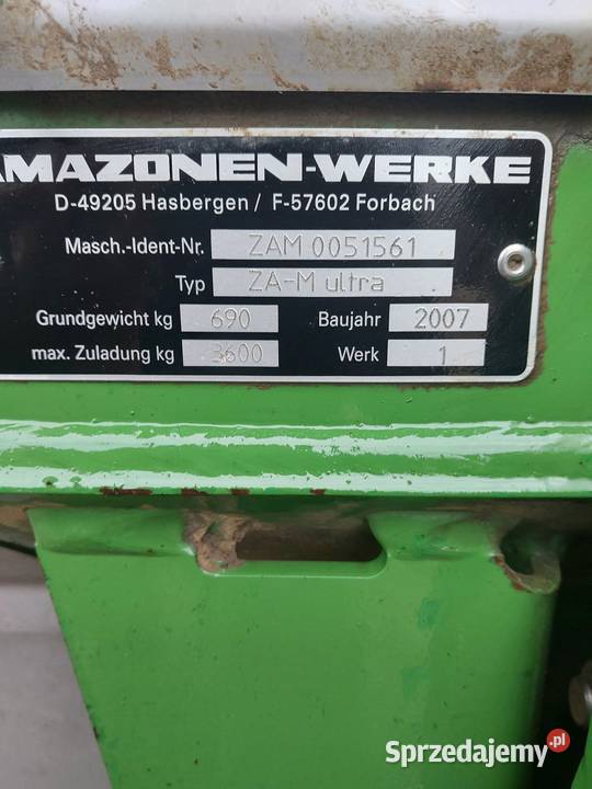 Rozsiewacz nawozu amazone zam 3000 Września