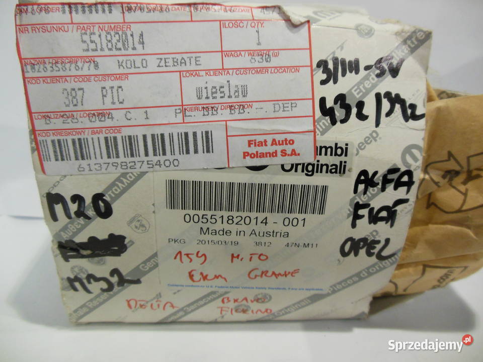 Koło zębate skrzyni biegów M20 M32 3III5V bieg sprzedam