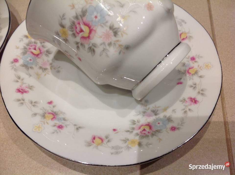 Filiżanka z Podstawkiem Stara Porcelana Hebei biały Nowa Sól