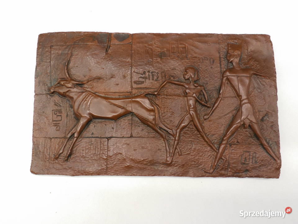 Egipska Tablica Reliefowa Scena z Bykiem Abydos Raszków sprzedam