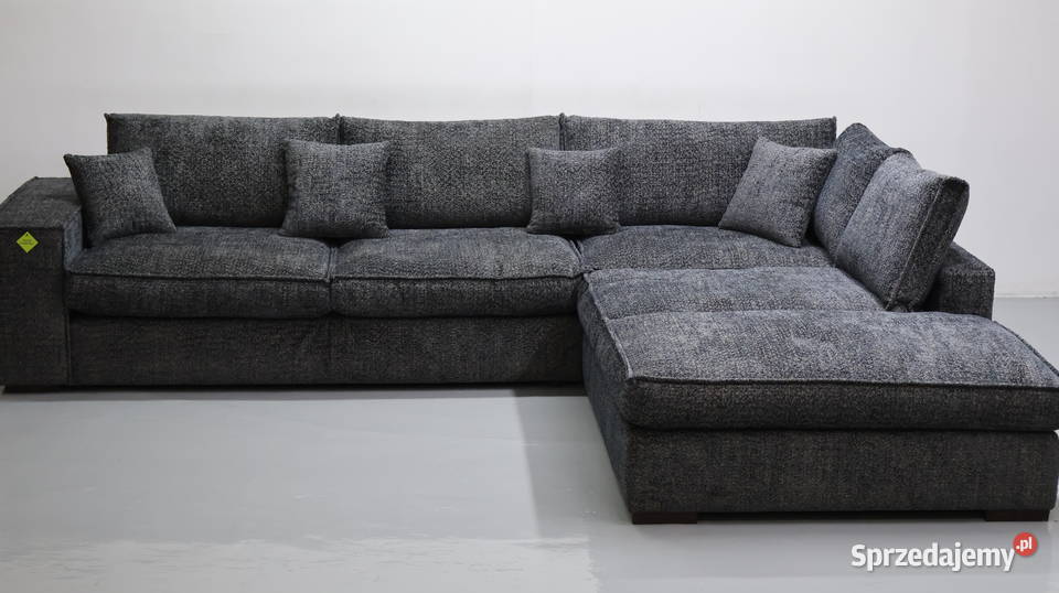 TDi NOWOCZESNY NAROŻNIK KANAPA ciemna tkanina Poznań