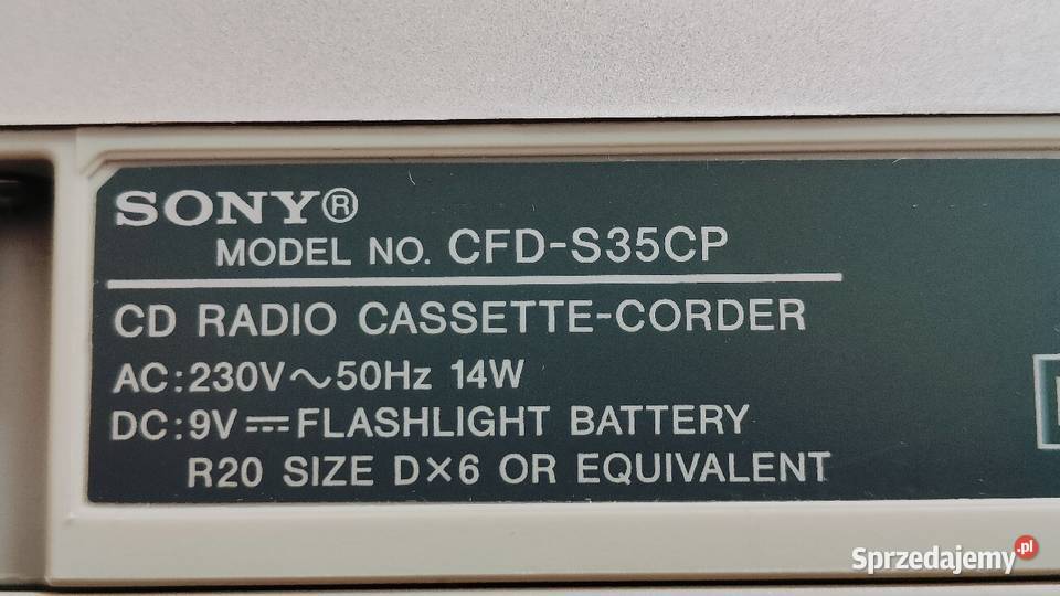 Radiomagnetofon Sony CFDRS60CP CD USB Pilot Kielce sprzedam