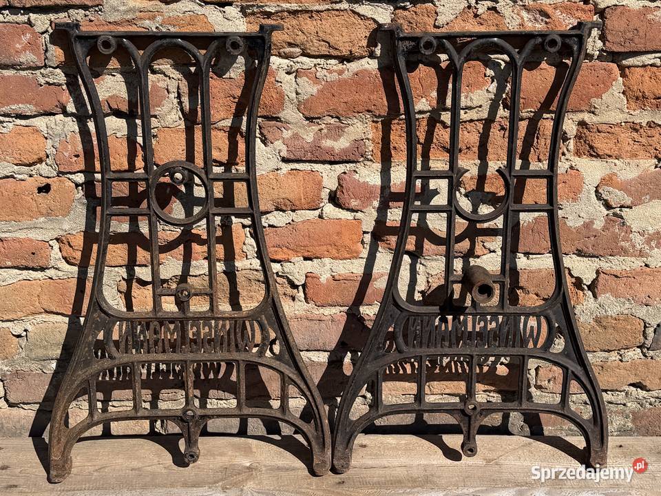 STARE ŻELIWNE NOGI PODSTAWA MASZYNY STARA Antyki dolnośląskie Bielawa