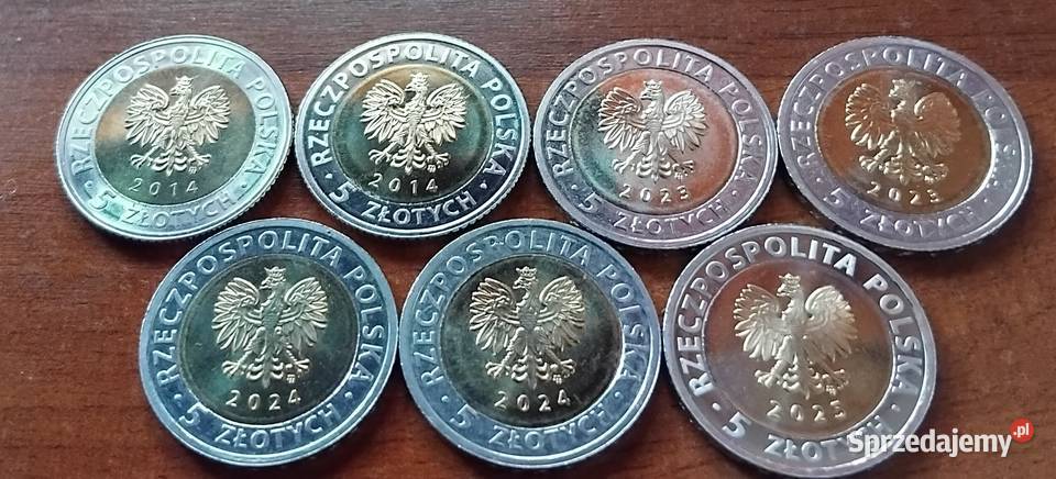 monety 5 z kolekcji odkryj Polskę pomorskie Liniewo