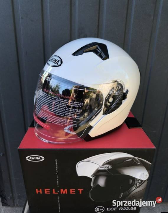 Kask motocyklowy Awina z blendą Plecka Dąbrowa