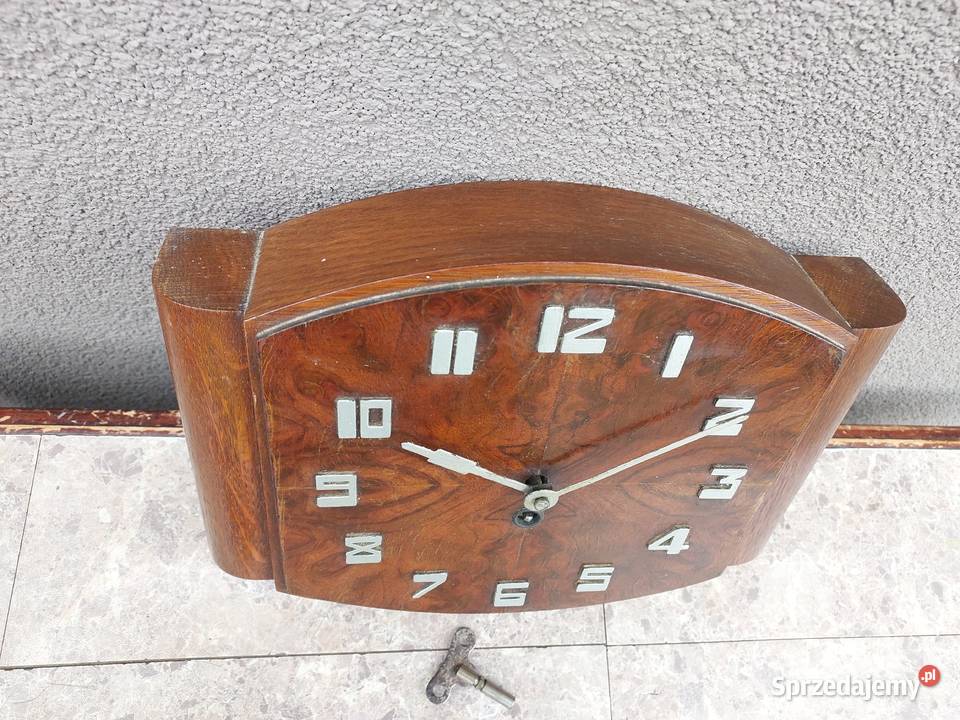 154 Stary mały zegar ścienny chodzik HAU 1933r sprzedam