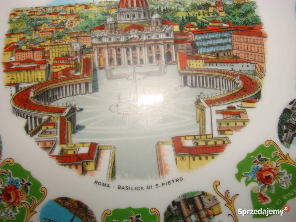 Rzym Bazylika śwPiotra pamiątkowy talerz