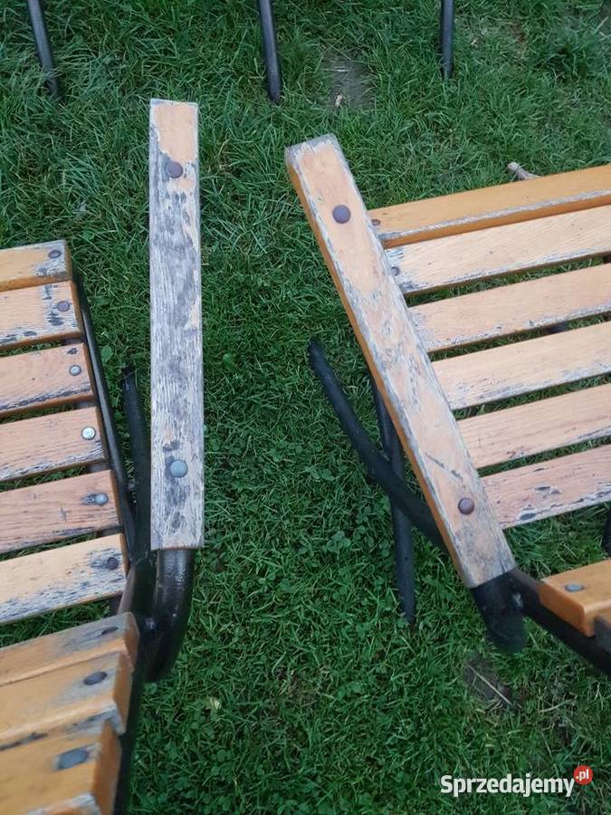 Krzesło krzesła fotel metalowo drewniane rurkowe Głogowa