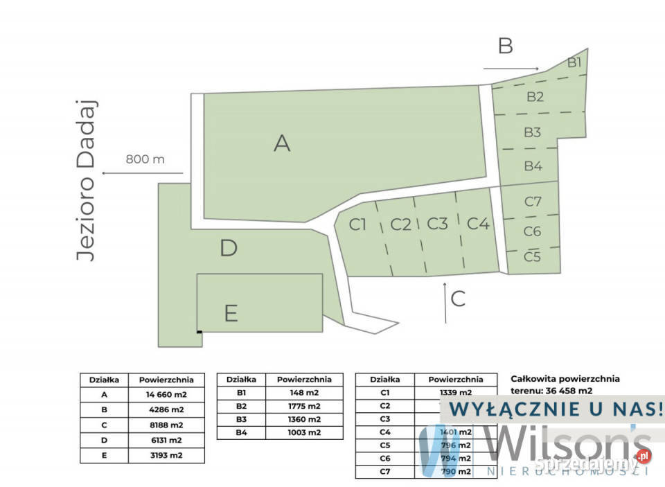 sprzedaży działki 790m2 Rukławki
