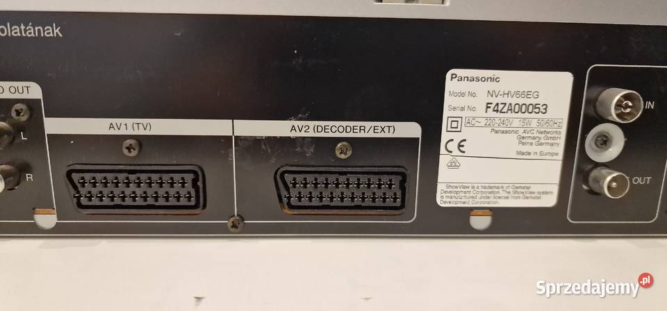 Panasonic SuperDrive NVHV66 SQPB Video VHS Magnetowidy Międzychód
