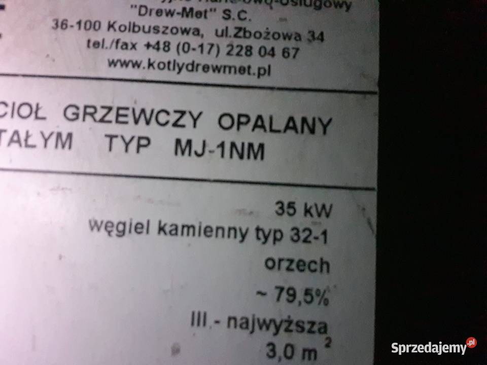 Piec drewmet 35kw 2014 na węgiel i drzewo Tomaszów Lubelski