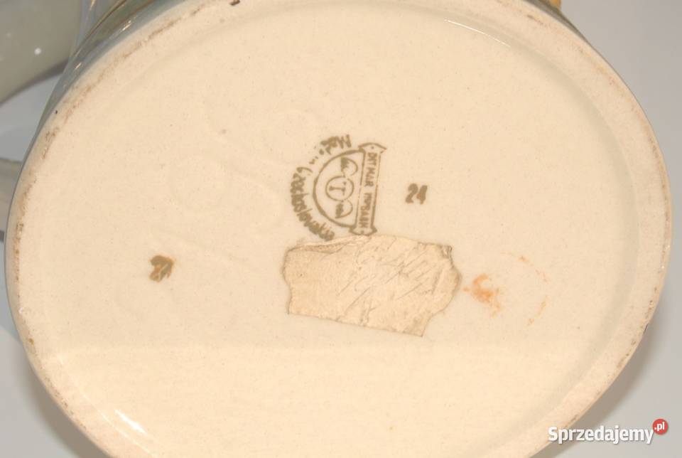 Stary duży kufel porcelana ditmar urbach antyk śląskie Cieszyn