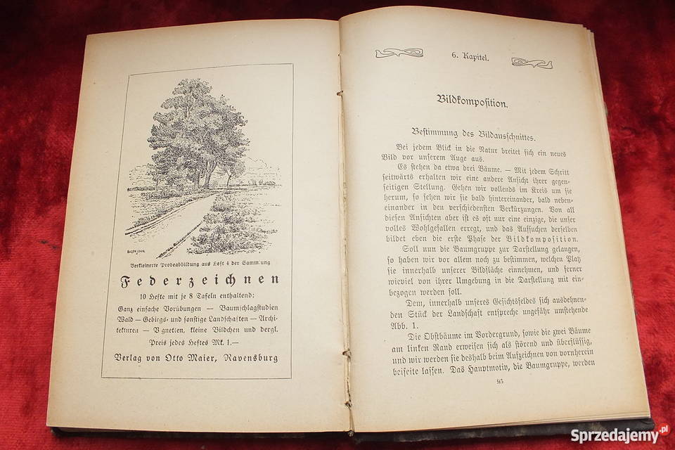 Stara niemiecka książka nauka malarstwa z