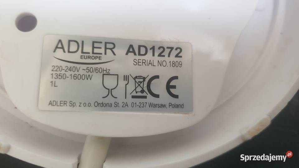 Podstawka do czajnika elektrycznego ADLER Silver Warszawa