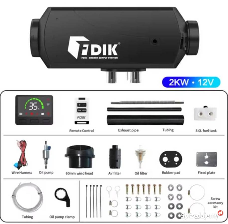 Webasto Ogrzewanie Postojowe 2kW 12V z Pilotem Nagrzewnice Siedlce sprzedam