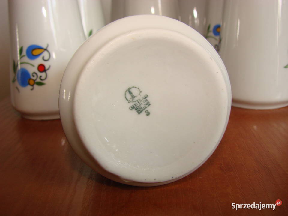 Lubiana wzór kaszubski wazonik barowy PRL pomorskie Pruszcz Gdański