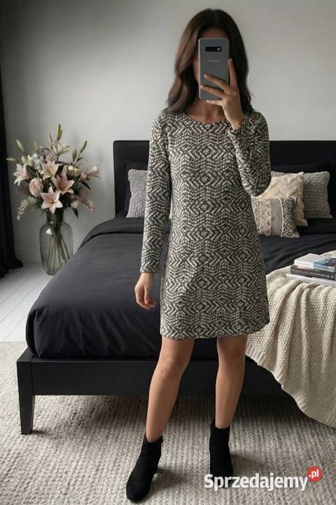 Retro sukienka z dzianiny elastyczna SXL Bytom