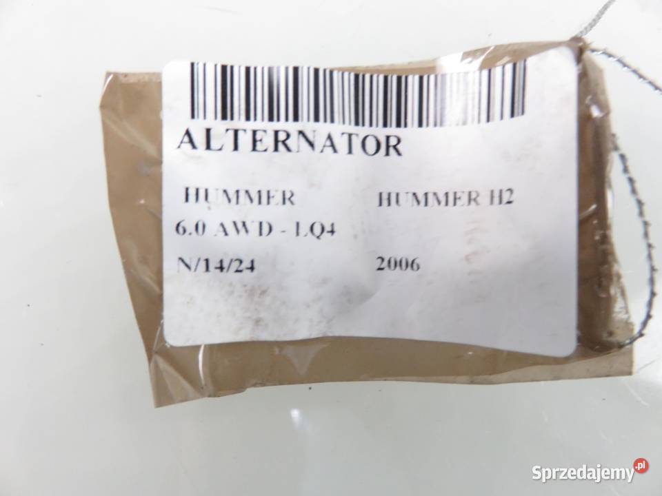ALTERNATOR HUMMER H2 60 AR109508A osobowe małopolskie