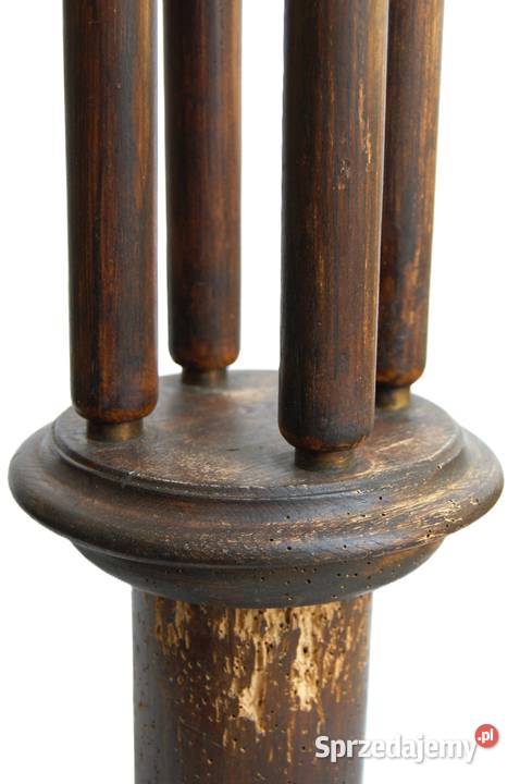 Kwietnik drewniany kolumna art deco lubelskie Lublin