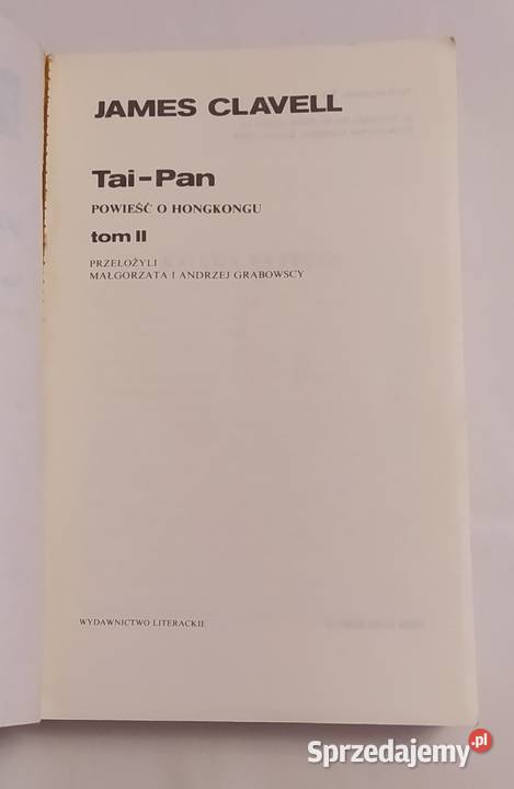 TAIPAN James Clavell TOM 1 i 2 Hajnówka