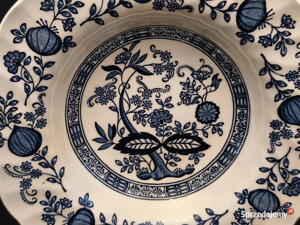 Talerz obiadowy głęboki angielski Crown Clarence