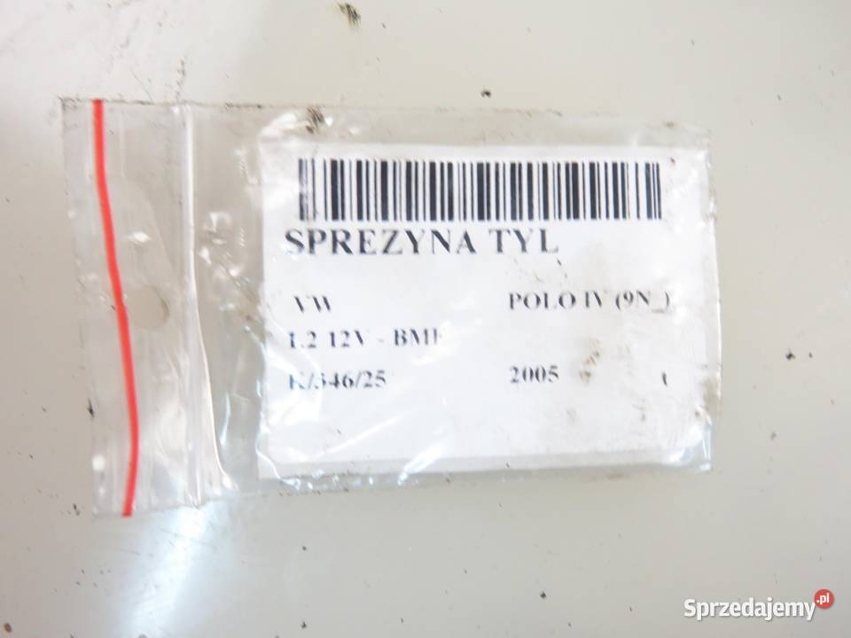 SPRĘŻYNA TYŁ VW POLO IV 9N 12 12V BME osobowe