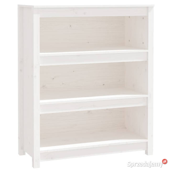 Regał na książki biały 80x35x97 lite drewno Warszawa