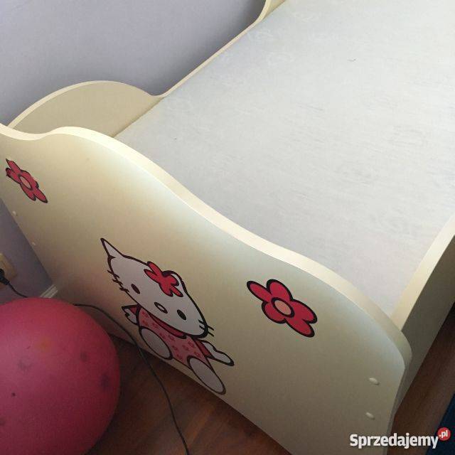 Łóżko dziecięce Hello Kitty z materacem 160x80 87cm mazowieckie Warszawa