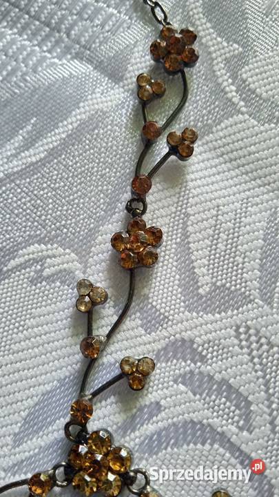 FINEZYJNY NASZYJNIK Z GAŁĄZEK KWIATÓW Piła