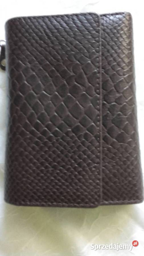 BRĄZOWY WŁOSKISKÓRZANY PORTFEL MĘSKI