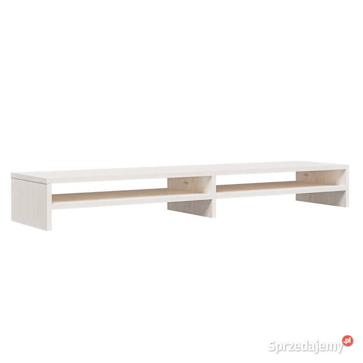 Podstawka na monitor biała 100x24x13 lite drewno mazowieckie