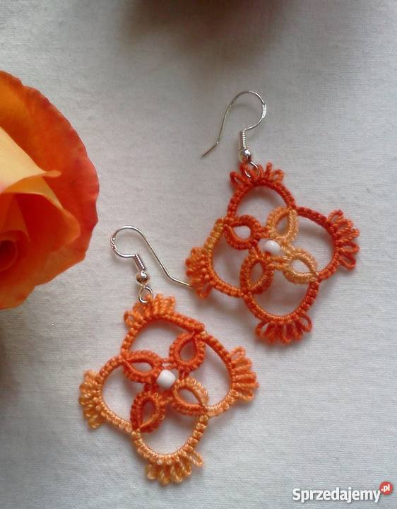 Kolczyki Frywolitkowe