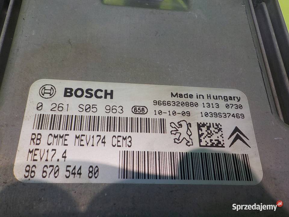 PEUGEOT 207 LIFT 16 VTI 10r HB 5D sterownik mazowieckie Suków