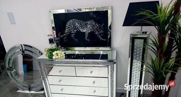 Lustrzany obraz z kryształkami Glamour Puma Golkowice