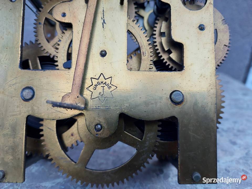 686 Mechanizm starego zegara ściennego Junghans
