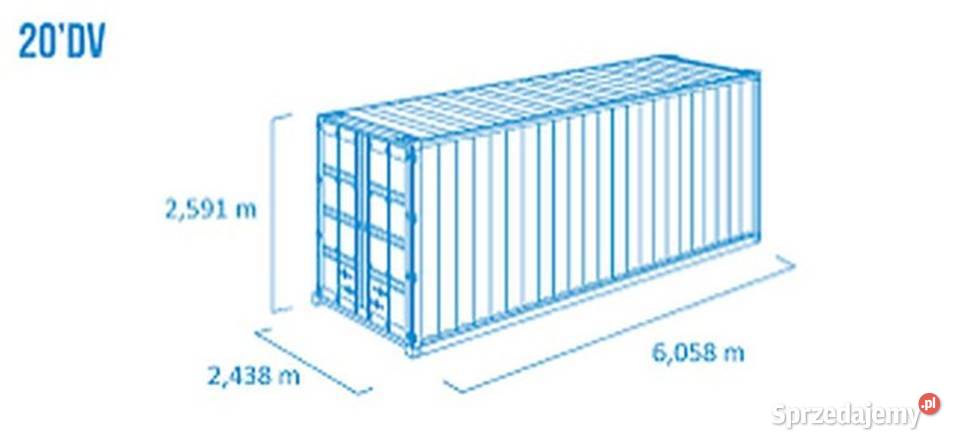 Kontener morski 20 Kontener magazynowy 6 m x 240
