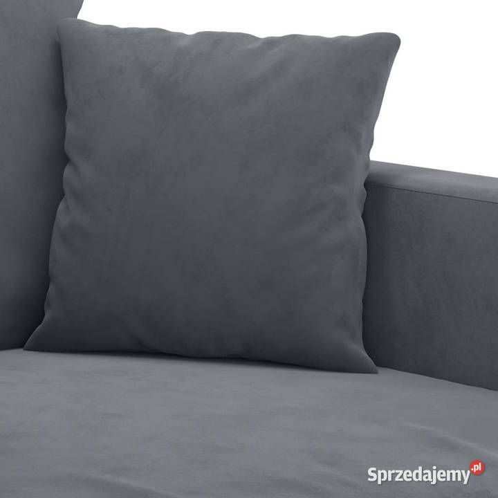 Sofa 3osobowa ciemnoszara 180 obita aksamitem mazowieckie Warszawa
