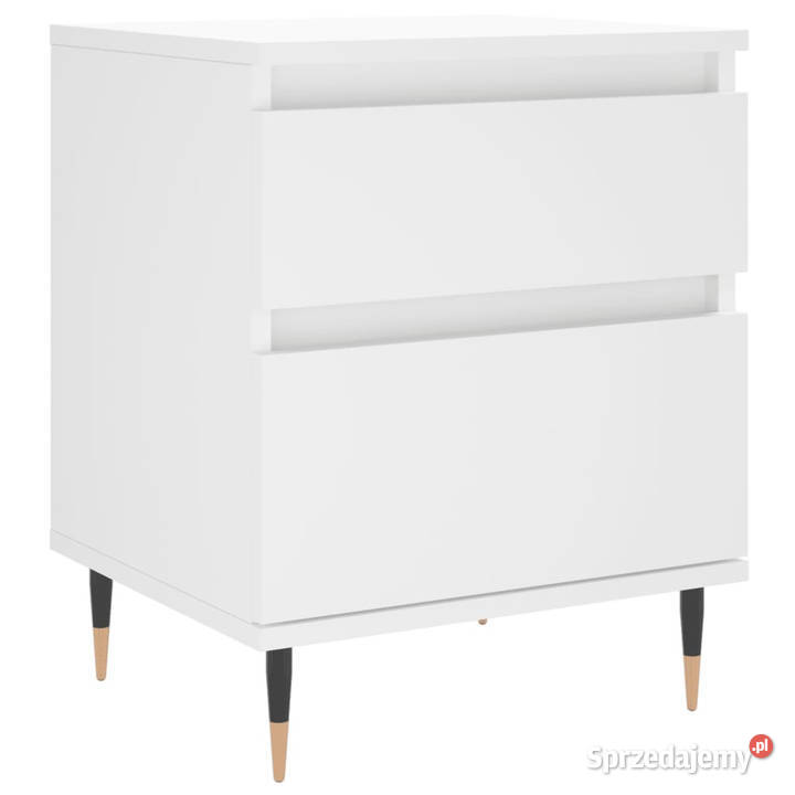 Szafka nocna biała 40x35x50 materiał