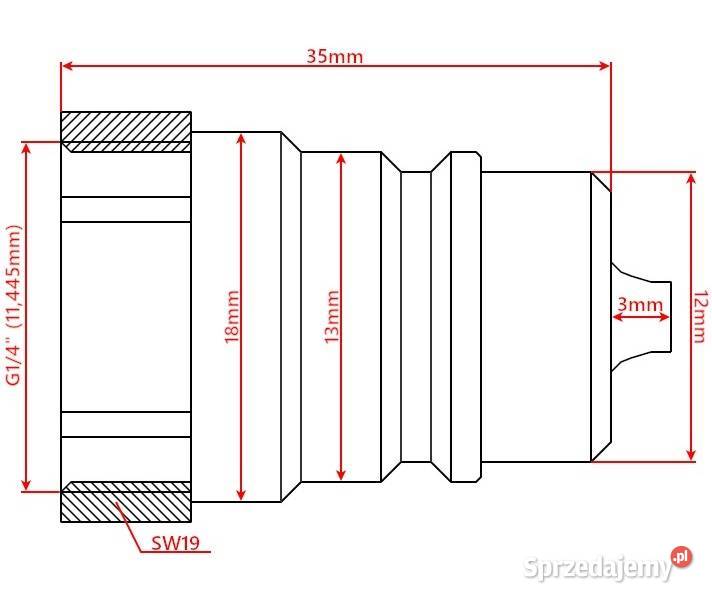 Szybkozłącze Hydrauliczne EURO WTYCZKA GW WEW 14 Solec Kujawski