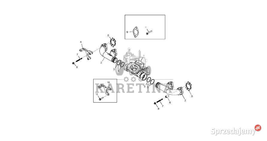 John Deere 9470RX Kolektor wydechowy R518437 sprzedam