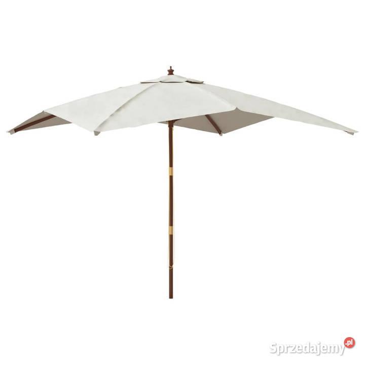 Parasol ogrodowy na drewnianym słupku piaskowy Warszawa