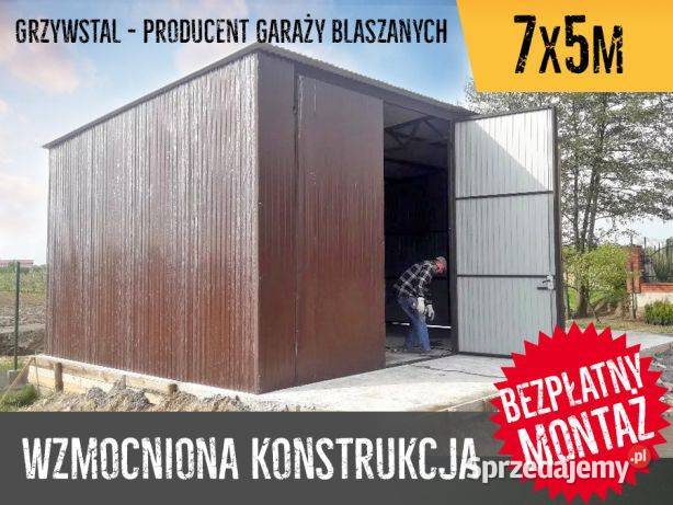 Wysoki GARAŻ BLASZANY Wiata Hala Magazyn mazowieckie Zwoleń
