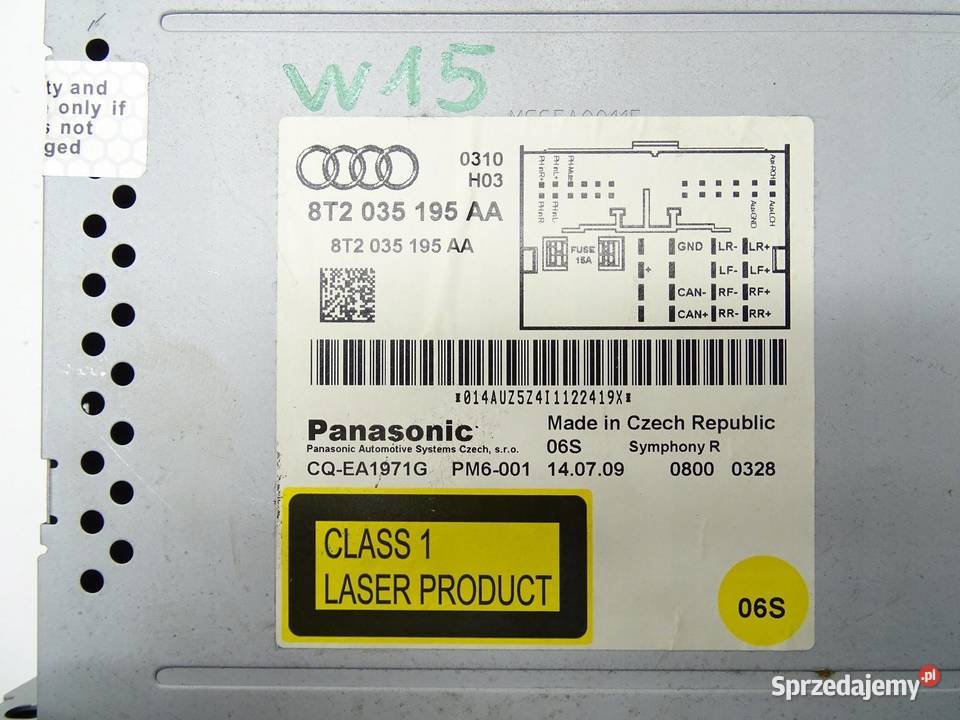 RADIO RADIOODTWARZACZ ZMIENIARKA CD 8T2035195AA sprzedam
