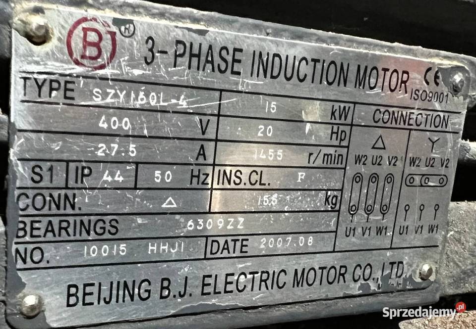 Beijing SZY160L4 Silnik trójfazowy Układ hydrauliczny wielkopolskie Poznań