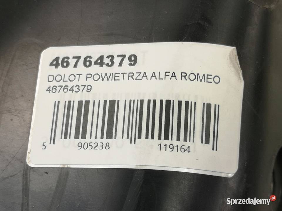DOLOT POWIETRZA INTERCOOLERA ALFA ROMEO 147 lubelskie