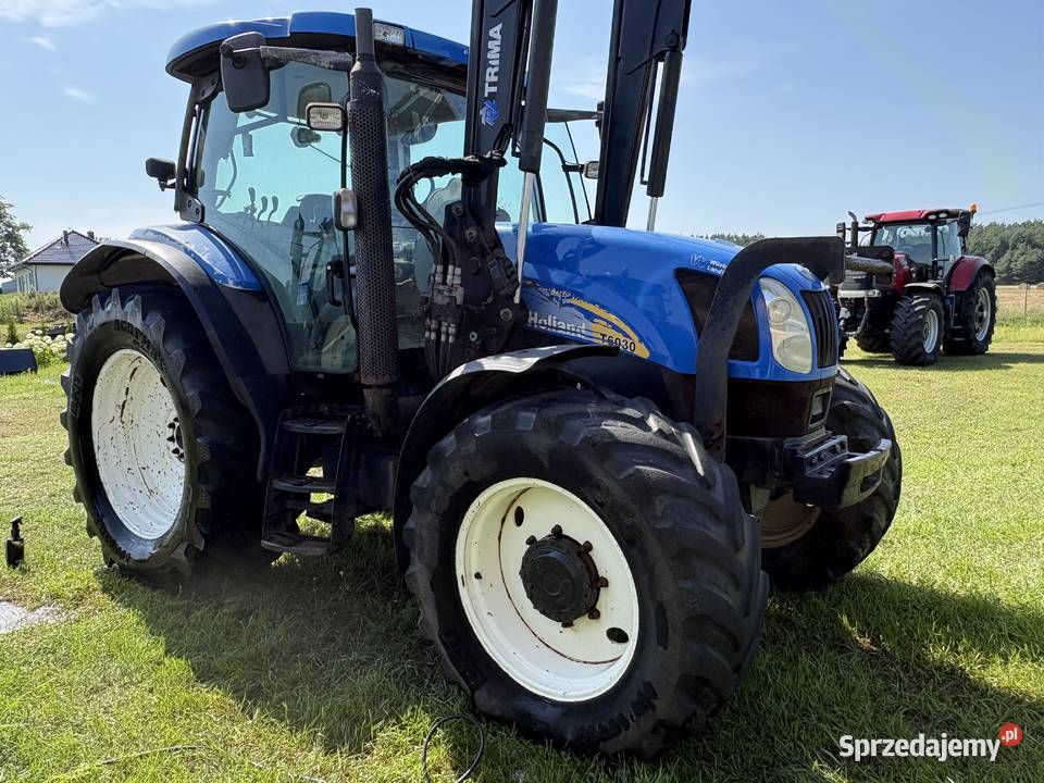 Holland T6030 PLUS ładowacz TRIMA pneumatyka podlaskie Czerwone