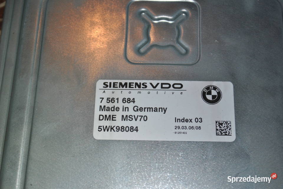 Zestaw startowy BMW E60 E61 CAS STEROWNIK GŁÓWNY Poręba