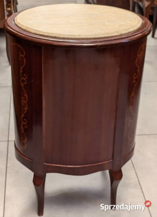 ładna komoda intarsjowana z marmuremsklep Dąbrowa Górnicza