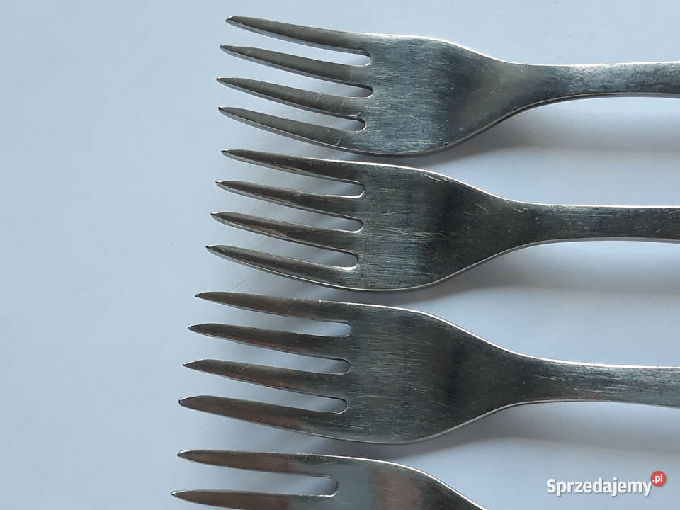 Widelce obiadowe 3 ROŚLINNY Gerlach sztućce PRL Dąbrowa Górnicza
