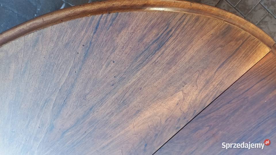 Stół stylowy owalny rozkładany na rzeźbionej Antyki Gawroniec